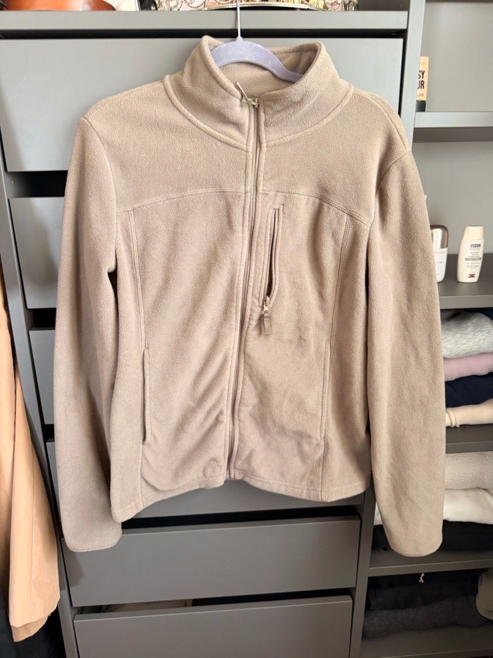 Ardene Beige Fleece Zip-Up Jacket